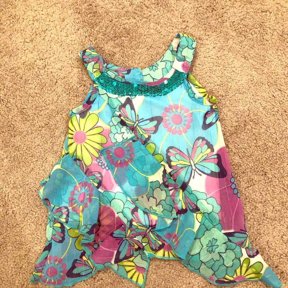 Dressy Top 💙 12Mo 💙 sequins & butterflies